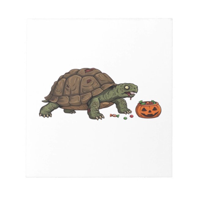 Zombie Turtle Candy Crawl - Kuslig långsam Hallowe Anteckningsblock (Framsida)