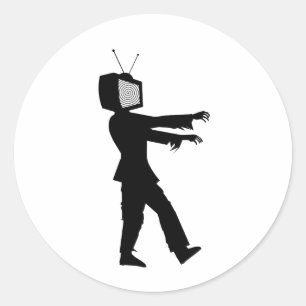 Zombie TV Runt Klistermärke