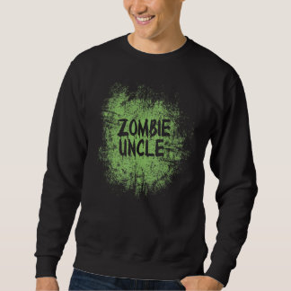 Zombie uncle cool lazy halloween costume zombies f lång ärmad tröja