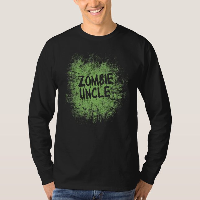 Zombie uncle cool lazy halloween costume zombies f t shirt (Framsida)