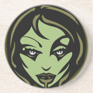 Zombie Underlägg Cute Halloween Zombie Girl Decor Sandsten