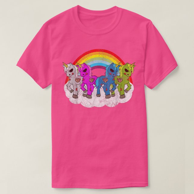 Zombie Unicorn Apocalypse Creatures Halloween Zomb T Shirt (Design framsida)