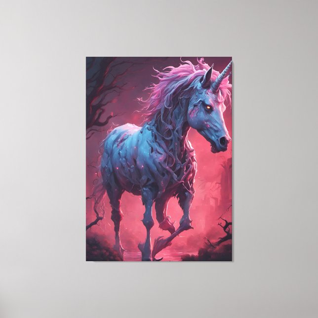 Zombie Unicorn Canvastryck (Framsida)
