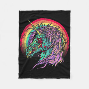 Zombie Unicorn Halloween Fleecefilt