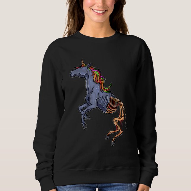 Zombie Unicorn Lazy Halloween Costume Cool Zombiec T Shirt (Framsida)