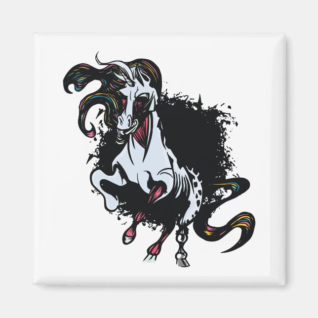 Zombie Unicorn Magnet (Framsidan)