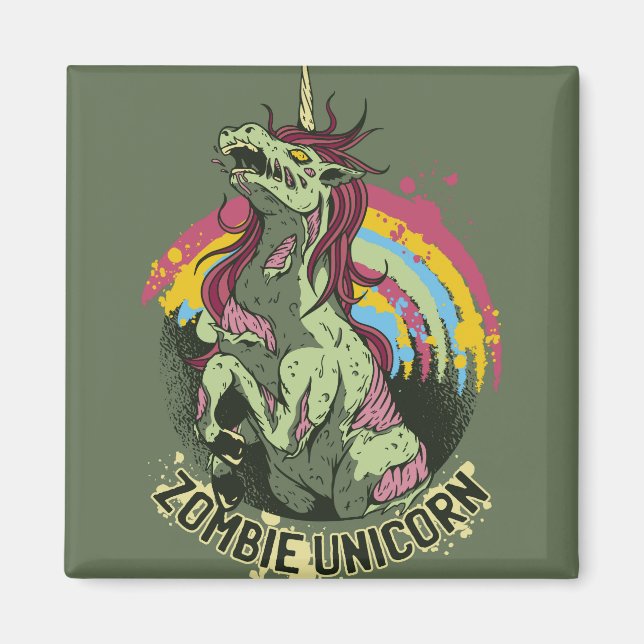 Zombie unicorn magnet (Framsidan)