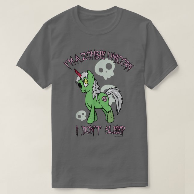 Zombie Unicorn T Shirt (Design framsida)