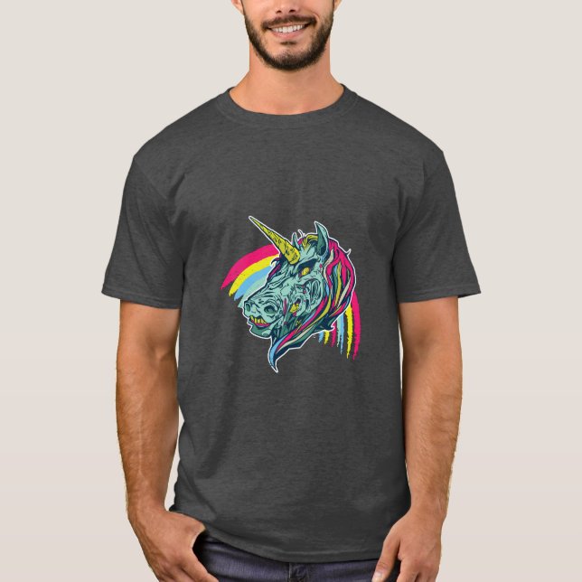 Zombie Unicorn T Shirt (Framsida)
