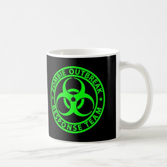 Zombie-utbrott Response Team Neon-grön Kaffemugg (Höger)