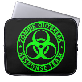 Zombie-utbrott Response Team Neon-grön Laptop Sleeve