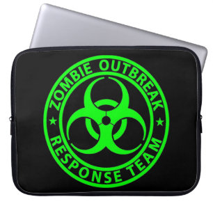 Zombie-utbrott Response Team Neon-grön Laptop Sleeve
