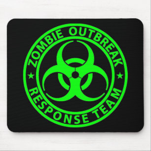 Zombie-utbrott Response Team Neon-grön Musmatta