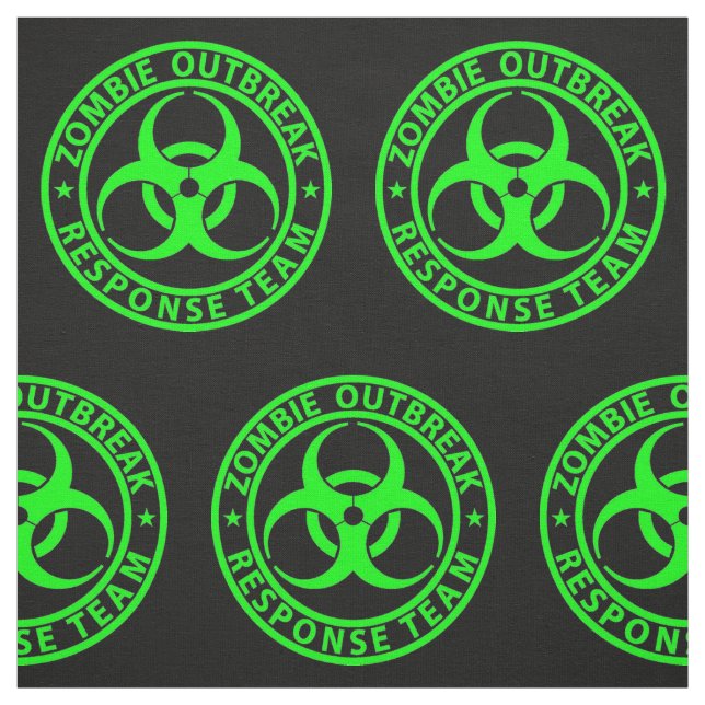 Zombie-utbrott Response Team Neon-grön Tyg (Provkarta)