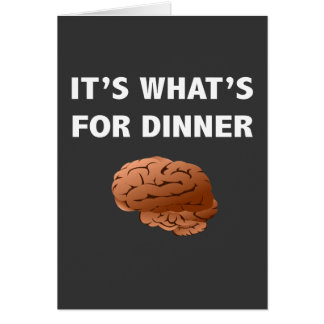 Zombie, vad är för middag? hälsningskort