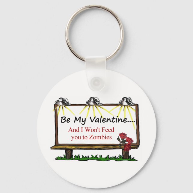 Zombie Valentine Nyckelring (Framsida)