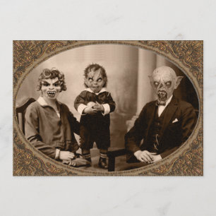 Zombie Vampyrre Halloween fest Inbjudningar