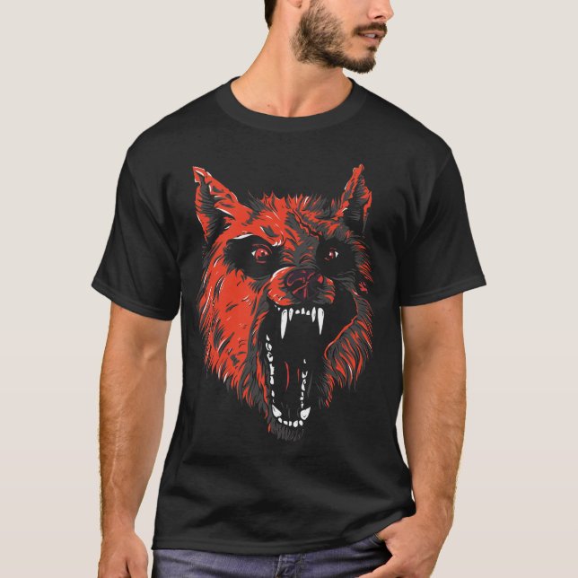 Zombie varg t shirt (Framsida)