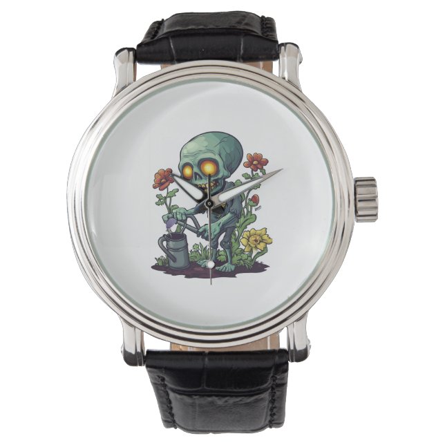 Zombie Växt Förälder Armbandsur (Framsida)