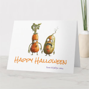 Zombie veggie Halloween hälsning Kort