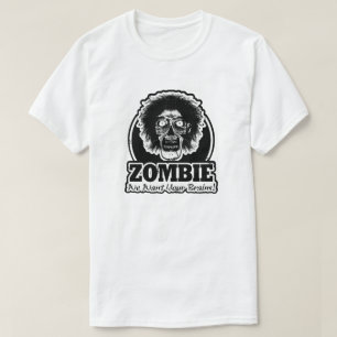 ZOMBIE Vi vill ha dina hjärnor Ver.3 Svartvit T Shirt