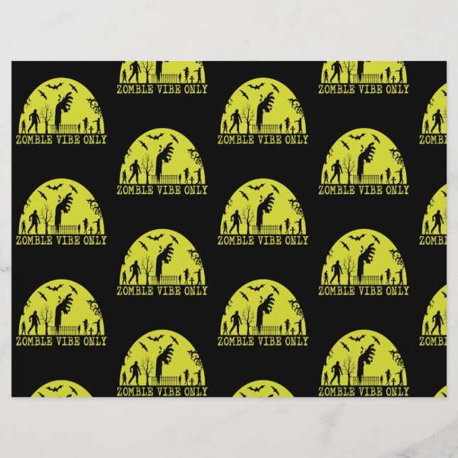Zombie Vibes Endast skrapbok Papper Reklamblad (Framsidan)