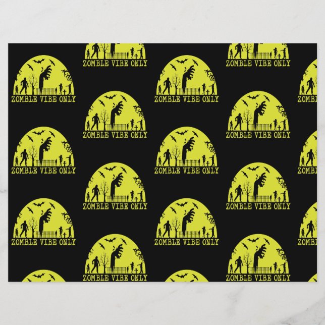 Zombie Vibes Only Scrapbookpapper  Reklamblad (Framsidan)