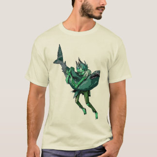 Zombie vs haj tee shirt