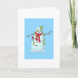 zombie vs snögubben helgkort