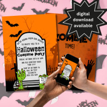 Zombie Vuxen Halloween Costume Party-inbjudan