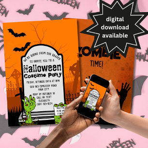 Zombie Vuxen Halloween Costume Party-inbjudan Inbjudningar