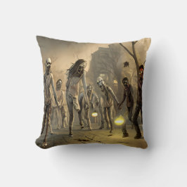 Zombie Walking Dead Horde Halloween Kudde