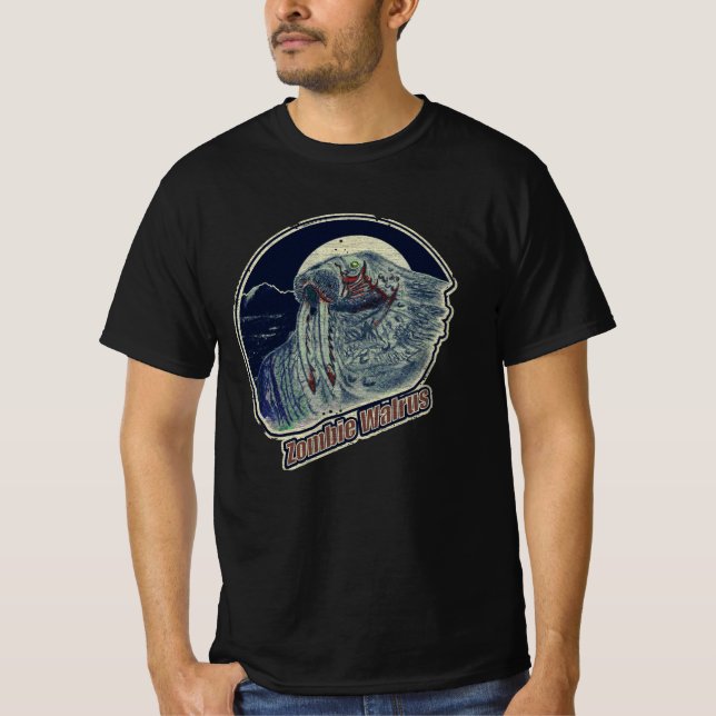 Zombie Walrus Original T Shirt (Framsida)