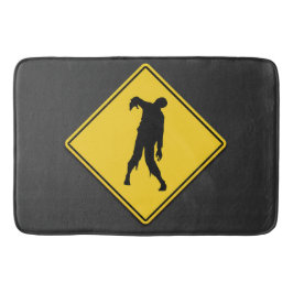 Zombie Warning Halloween Badrumsmatta