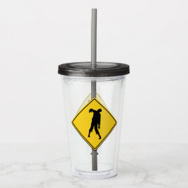 Zombie Warning Halloween Take Away Mugg