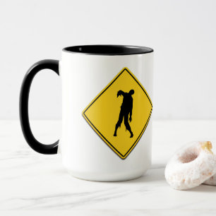 Zombie Warning Mugg