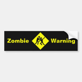 Zombie Warning Road Sign Bildekal