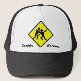 Zombie Warning Road Sign Truckerkeps