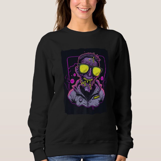 Zombie Wearing Sunglasses Premium T Shirt (Framsida)