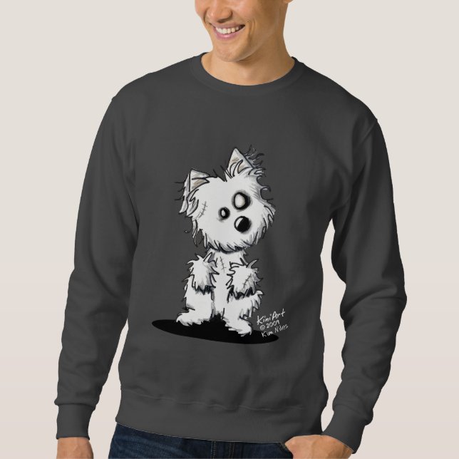 Zombie Westie Sweatshirt (Framsida)