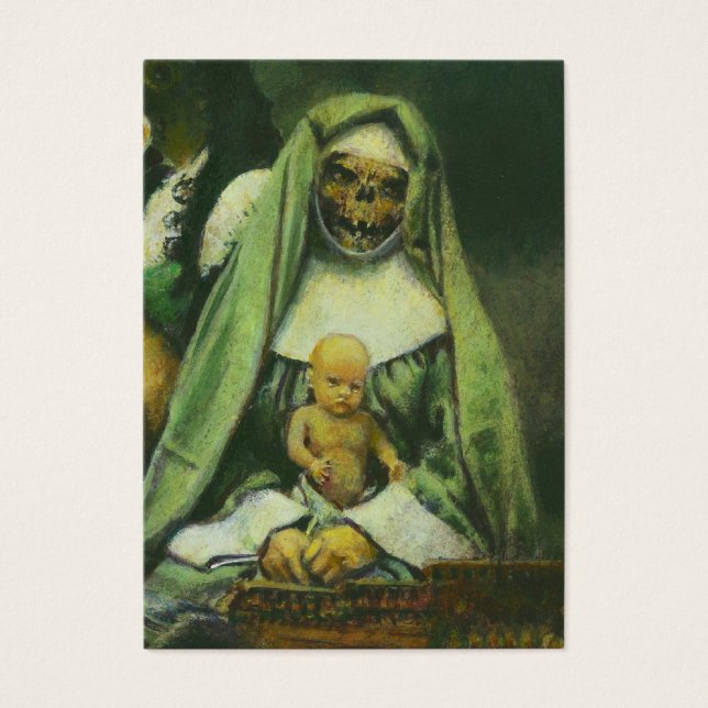 Zombie Witch ACEO-kort Visitkort (Framsidan)