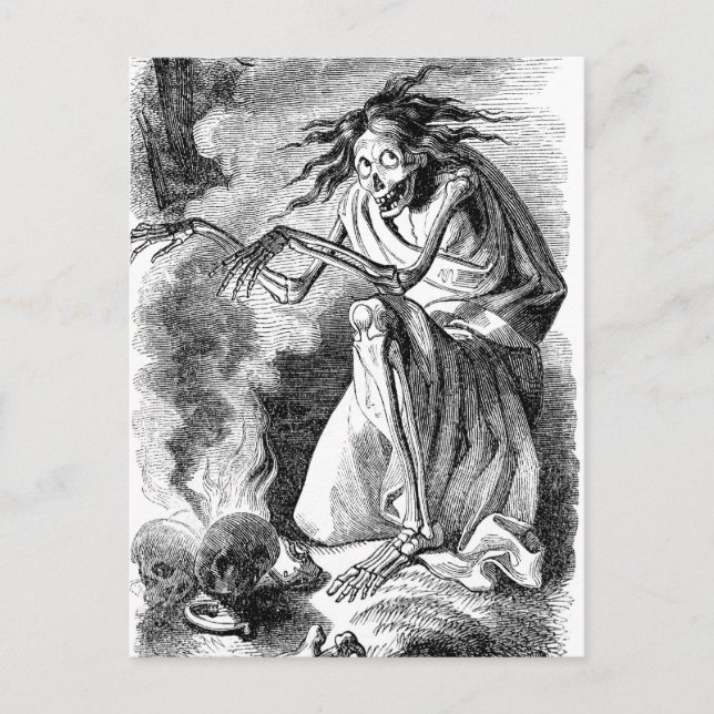 Zombie Witch of Elfinland Wud Vykort (Framsida)