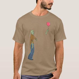 Zombie with Balloon Zombies Funny Halloween Art 69 T Shirt