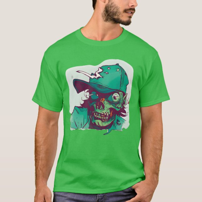 Zombie with Hat girl T Shirt (Framsida)