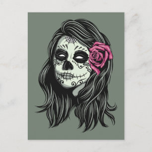 Zombie Woman anpassningsbar färg vykort