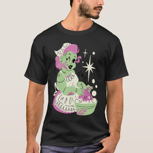 Zombie Woman Mamma Clean Halloween T Shirt (Framsida)