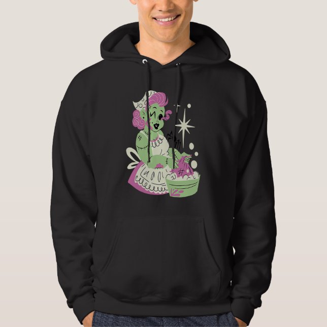 Zombie Woman Mom Clean Halloween Hoodie (Framsida)