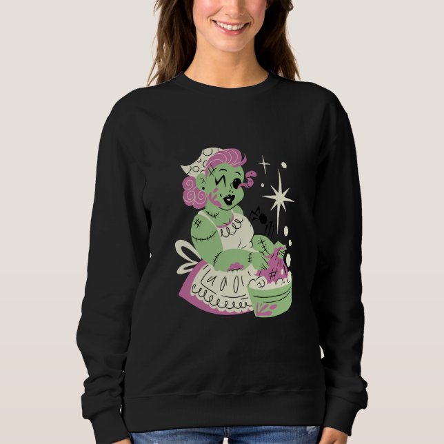 Zombie Woman Mom Clean Halloween T Shirt (Framsida)