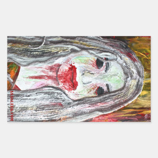 Zombie Woman Sticker Rektangulärt Klistermärke