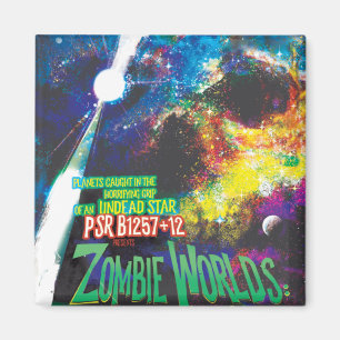 Zombie Worlds Halloween Galax av skräck Magnet